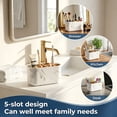 thumbnail image 4 of AOLIGO 5 Slot Toothbrush Holder for Bathroom, Electric Toothbrush Organizer with Removable Compartment, Marble White, 4 of 7