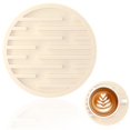 thumbnail image 1 of Round Silicone Drink Coaster, 10cm Heat Resistant Table Mat, Non Slip Cup Pad – Multiple Colors, Beige, 1 of 5