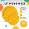 thumbnail image 2 of Exquisite Yellow Disposable Heavy Duty Paper Plates, 7 and 9 Inch, 200 Count, 350 GSM, 2 of 6