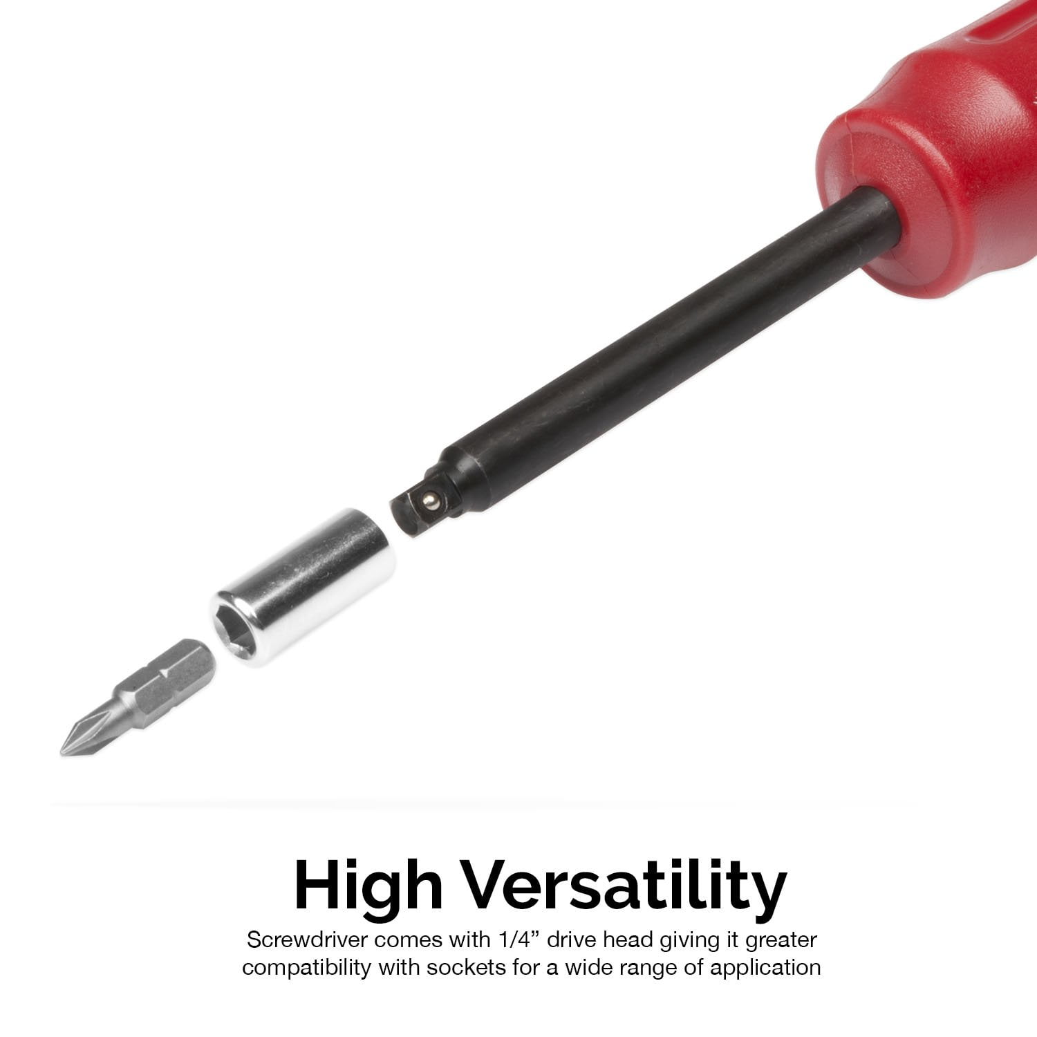 NEIKO 10573B 1/4” Torque Screwdriver Set, 20 Hex Bits, 10 to 50 In-Lbs, Long Shank Screwdriver Torque Wrench, Adjustable Inch-Pound Torque Screwdriver for HVAC and Gunsmiths