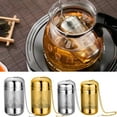 thumbnail image 2 of Pebbuoy Stainless Steel Tea Infuser Strainer Fine Mesh Tea Ball Steeper for Loose Leaf Tea Reusable Tea Filter Bags Diffusers with Chain Hook And Lid, 2 of 7