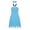 Light Blue, variant on Cavewoman Cosplay Costume Blue Halter Neck Jagged Dress 2 Piece Outfit with Hair Clip Set for Halloween Stage Performance, 150