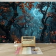 thumbnail image 3 of Modern Wallpaper Murals 3D Mysterious Paths Gothic Art Forest Peel and Stick Removable Self-Adhesive PVC Wall Stickers for Nursery Kids Bedroom TV Wall Decor, 3 of 5