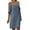 Blue, variant on Meichang Linen Dresses for Women 2024 Lace V Neck 3/4 Sleeve Knee Length Dresses Solid Casual Loose Summer Dresses Lightweight Comfy Work Dresses Midi Dresses Orange L