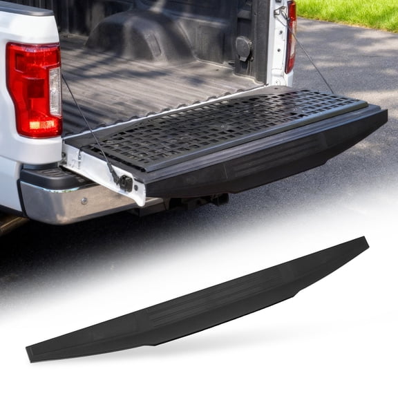 Tailgate Cover & Protector Fit For 2017-2022 Ford Super Duty F250 F350 F450 F550— All Weather Heavy Duty Tailgate Spoiler Cap, Molding Trim, Replacement For HC3Z-9941018-AD