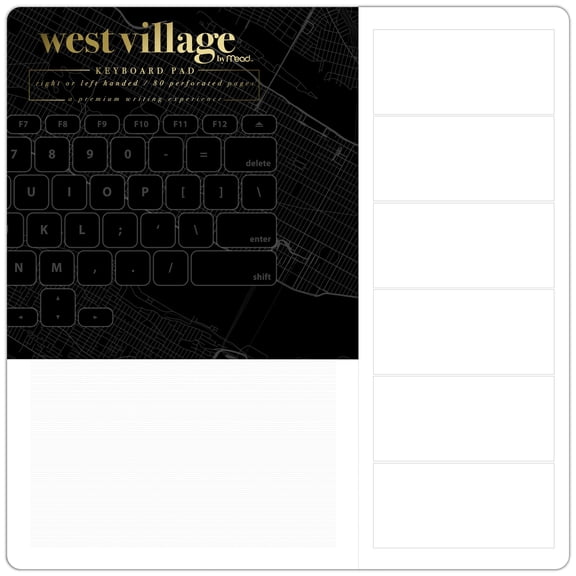 West Village by Mead Keyboard Pad 80 Sheets 10 x 10 - West Village