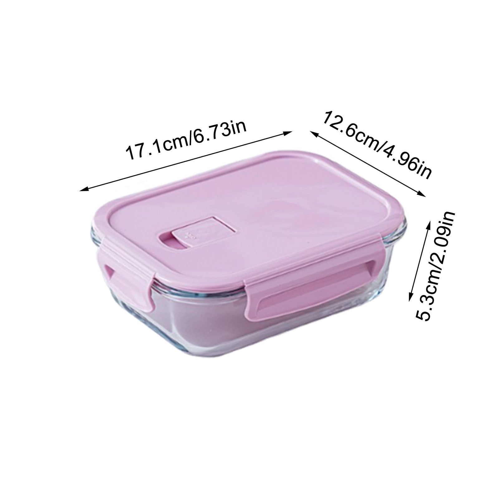 VQPeo Square Glass Food Storage Containers with Airtight Lids, Food Meal Prep Containers, Glass Bowl for Lunch Sandwich Fruit Snack, Dishwasher Microwave Freezer Safe