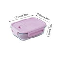 thumbnail image 6 of Glass Bento Box under $5! CQCYD Glass Bento Box Microwave Safe, 2-Tier Lunch Container with Dividers, Leakproof Meal Prep Box for Office Study, BPA-Free Food Storage Container with Lid, 6 of 9