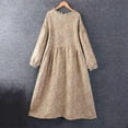thumbnail image 5 of Dresses For Women Sevevn Women's Long Sleeve Dress 2025 Fall Wedding Guest Smocked Floral Crewneck Ruffle A Line Flowy Mini Dress, 5 of 9