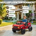 thumbnail image 6 of Ford Bronco Raptor Powered Ride on Truck, 12V Powered Kids Ride on Toy Cars with Remote Control, Bluetooth, LED, MP3, Safety Belt, 4 Wheelers, Electric Car for Kids Girls 3-5 Gift, Red, 6 of 9