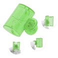 thumbnail image 3 of Cubiertas de cepillo de dientes cuadradas únicas de 1 pieza para viajar, plástico verde 2, 3 of 5