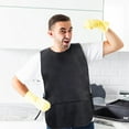 thumbnail image 6 of Pawsdot Black Polyester Hair Stylist Apron with Pocket for Barber and Cleaning, 6 of 7