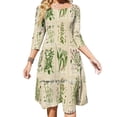 thumbnail image 1 of Vestido de cuello cuadrado estilo cottagecore con plantas botánicas vintage y hierbas de boticario, bonitos vestidos holgados con estampados, elegante vestido de fiesta en la playa, 1 of 6