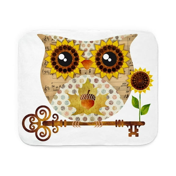 CafePress - Owls Autumn Song - Sherpa Fleece Throw Blanket 60" x 50"