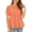 V651 Orange, variant on Womens Tops Short Puff Sleeve Lightweight Solid Color Crew Neck Blouse Fashion Comfort Tee Black L