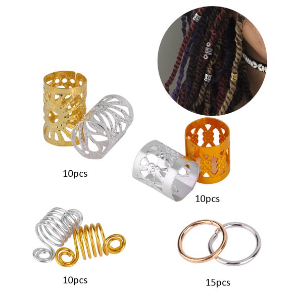 Hair Braid Rings Dreadlock Hair Rings Hair Clips Rings Accessories Dreadlock Hair Clips Photo Exhibitions Fashion Shows Weddings