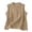 Khaki, variant on Womens Cotton Linen Button down Shirts Slim Fit Casual Summer Sleeveless Blouses Business Casual V Neck Plain Tank Tops by Awwp Black L