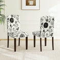 thumbnail image 2 of Costway Wooden Dining Chair Set of 4 with Rubber Wood Legs Padded Seat S Springs, Kitchen Beige, 2 of 10