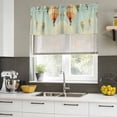 thumbnail image 4 of Hot Air Balloon Flying Curtain Valances for Windows, Kitchen Valance Window Treatments Panel 2 Pack, Vintage Modern Balloon Rod Pocket Short Curtains for Bathroom Bedroom 54 x 18 Inch, 4 of 8