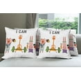 thumbnail image 6 of Ambesonne Fitness Throw Pillow Cover 4 Pack, Animals Exercise, 20", Multicolor, 6 of 7