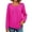 Hot Pink, variant on Yigetop Long Sleeve Tops Women's Button Down Blouse with Eyelet Embroidery Long Sleeve V Neck T Shirt Trendy Spring Casual Pullover Loose Tops Eyelet Tops for Women Hot Pink 2XL