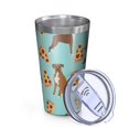 thumbnail image 2 of 16oz Tumblers Boxer Dog Pitbull Terriers Dog and Pizza Stainless Steel Vacuum Insulated Double Wall Travel Tumbler Cups Mug with Lid and Straw,Cleaning Brush for Coffee,Tea, 2 of 4