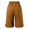 thumbnail image 6 of Sngxgn Women's Hiking Cargo Shorts Summer Travel Shorts for Women with Pockets for Outdoor Walking(Brown,S), 6 of 7