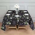 thumbnail image 3 of Halloween Skeleton Ghost Pattern Square Tablecloth,Waterproof Square Table Cover,Wipeable Spillproof Washable Table Cover for Home Kitchen Party Decor 60"x60"(152x152cm), 3 of 6