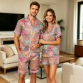 thumbnail image 3 of Halloween Women's Top and Shorts Pajama Set Loose Casual Short Sleeve Top with Elastic Waist Shorts Nighty Set Cute Funny Costumes, 3 of 4