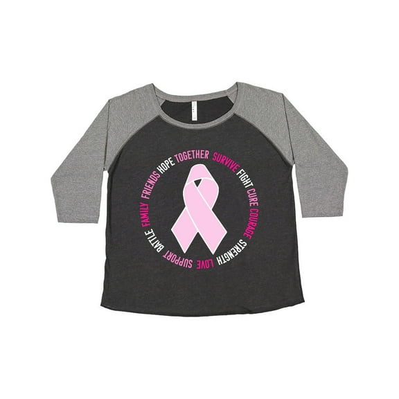 Inktastic Word Circle-breast Cancer Awareness Women's Plus Size T-Shirt