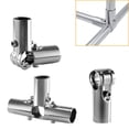 thumbnail image 2 of 1Pc Round Fixed Clamp Stainless Steel Clothes Display Rack Rod Support Tube Connector Pipe Joint STRAIGHT T JOINT, 2 of 8
