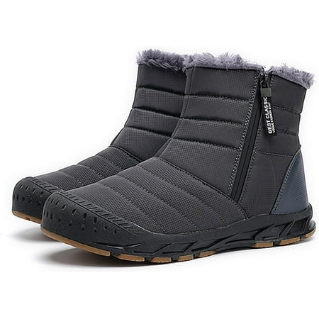 

Winter Snow Ankle Boots Fur Lining Waterproof Outdoor Slip On Booties Sneakers for Women and Men
