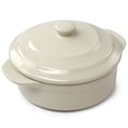 thumbnail image 2 of Martha Stewart Stoneware Round Mini Casserole with Lid in Beige, 2 of 4