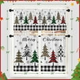 thumbnail image 6 of Christmas Plaid Tree Kitchen Window Curtains and Valances Set 36 Inch, Winter Snowflakes Farmhouse Short Tier Curtain for Cafe Living Room Bathroom, Xmas Holiday 3 Pieces Set Kitchen Decor, 6 of 7