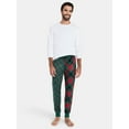 thumbnail image 2 of Men's Christmas Print Fleece Jogger Sleep Pants from Holiday Time, Sizes S-2XL, 2 of 5