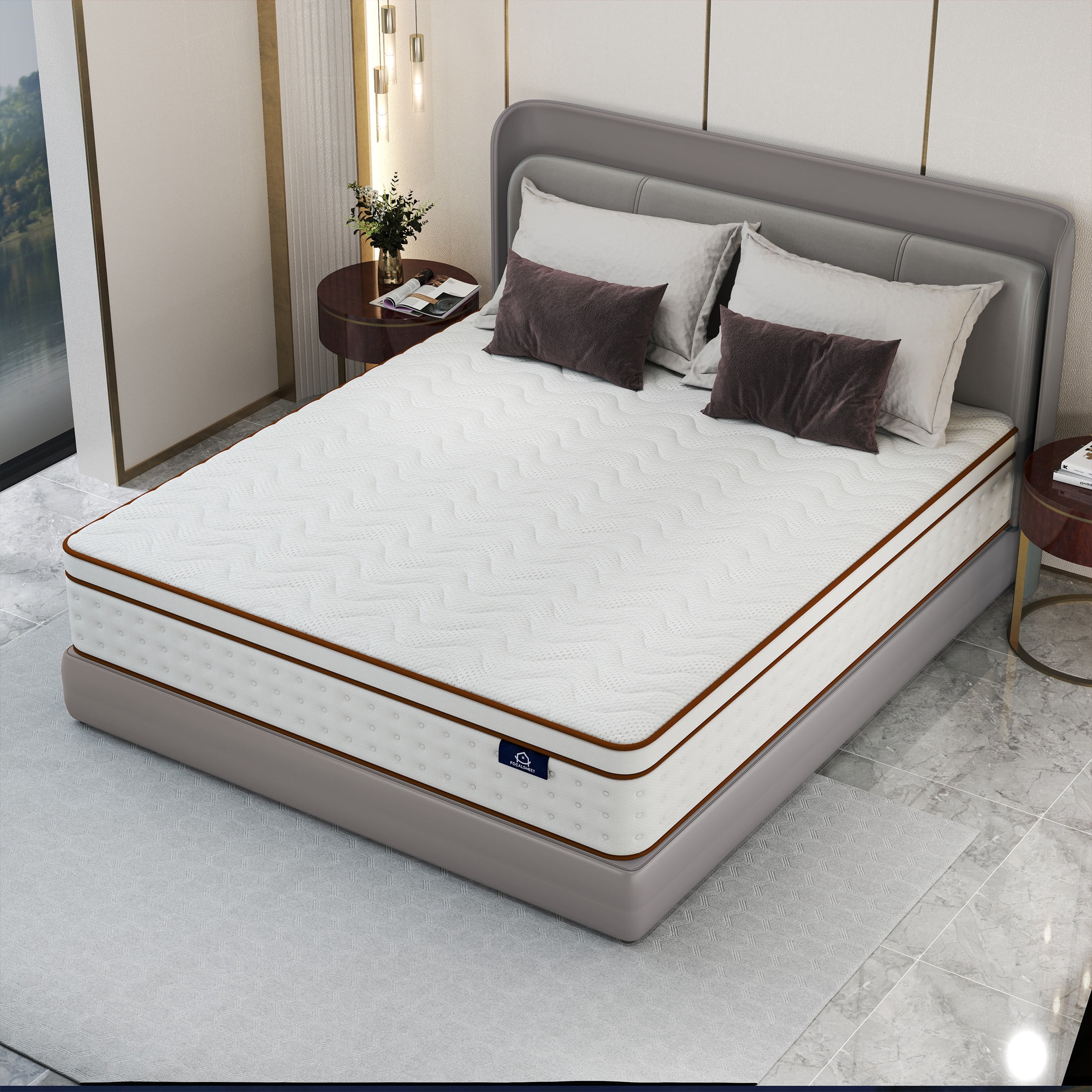 Focalsweet Queen Mattress,10" Memory Foam Mattress in a Box, Medium, Euro Top, Motion Isolation