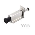 thumbnail image 1 of Unique Bargains 140x40x47mm Spring Loaded Door Stopper Stainless Steel Silver Tone, 1 of 4
