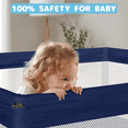 thumbnail image 5 of G TALECO GEAR Large Baby Playpen with Mat, Foldable Playpen for Babies and Toddlers, Portable Travel Play Yard, 50"x71", Blue, 5 of 6