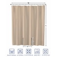 thumbnail image 4 of Split Shower Curtain for Transfer Bench, Pure Light Khaki Fabric Shower Curtains for Bathroom, Simple Solid Color Tub Sliding Transfer Bench Waterproof Bath Curtains 72"x72", 4 of 9