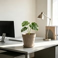 thumbnail image 6 of Large Faux Ceramic Embossed Planter with Sturdy Plastic Construction and Removable Tray, Modern Plant Pot for Flowers, Greenery, and Home Garden Decoration., 6 of 6