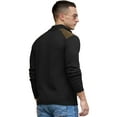 thumbnail image 4 of Iceglad Men's Knit Pullover Sweater Casual Long Sleeve Stand Collar Button Knitted Sweaters, 4 of 8