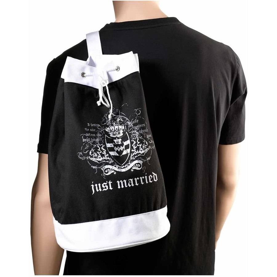 just married beach bag