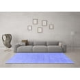 thumbnail image 3 of Ahgly Company Machine Washable Indoor Rectangle Solid Blue Modern Area Rugs, 7' x 9', 3 of 4