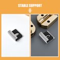 thumbnail image 3 of TEHAUX 12Pcs Glass Mirror Holder Clips Plated Silver Metal Mirror Fixing Kit for Stable Mounting, 3 of 8