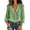Green, variant on Womens 3/4 Length Puff Sleeve Tops V-Neck Ruffle Loose Casual Tunic Shirts Solid Lightweight Flowy Summer Fall Beach Vacation Shirts