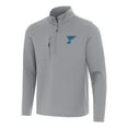 thumbnail image 2 of Men's Antigua Gray St. Louis Blues Insider Quarter-Zip Pullover, 2 of 3