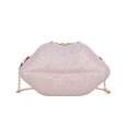 thumbnail image 1 of Women Hard Shell Shoulder Bags Lady Metal Chain Lip Shape Handbag Purse Bag, 1 of 7