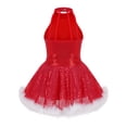 thumbnail image 2 of ranrann Girls Christams Dress Miss Santa Claus Snowman Costume Figure Ice Skating Leotard Ballet Red 16, 2 of 7