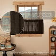 thumbnail image 3 of VHC Brands Burlap Chocolate Tier Set of 2 L24xW36 Country Curtains, Dark Brown, 3 of 4