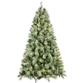 thumbnail image 3 of Makeatree 7.5 ft Snow-Tips Pre-Lit Christmas Tree with Pine Cones Premium Artificial XMAS Tree with 450 Warm White Lights for Home Metal Base, 3 of 9